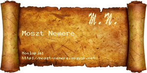 Moszt Nemere névjegykártya